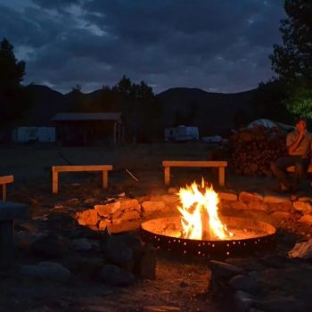 campfire at Stagecoach Trails Campground & RV Park in Julian CA